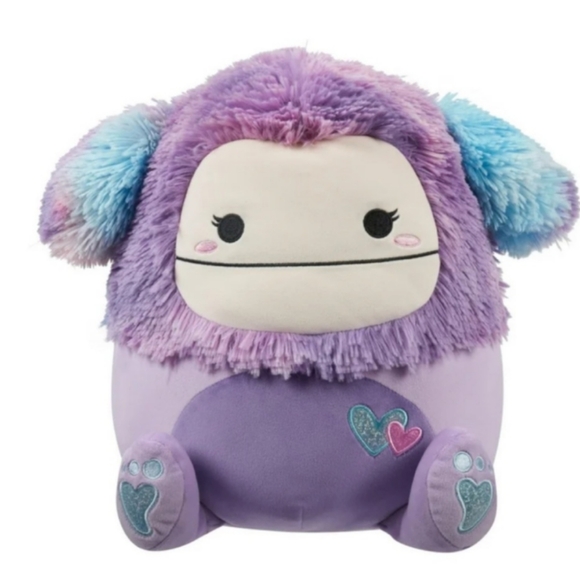 Squishmallows Other - Squishmallows 16" Eden the Purple Bigfoot Valentines Day Yeti Heart Plush NWT